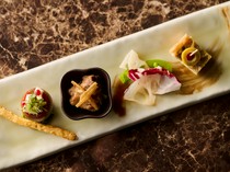 Teppanyaki Bian Yokohama_"Appetizer platter" with dishes that change with the season
